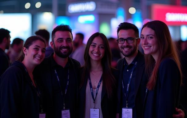 Samvad team attending an industry event together