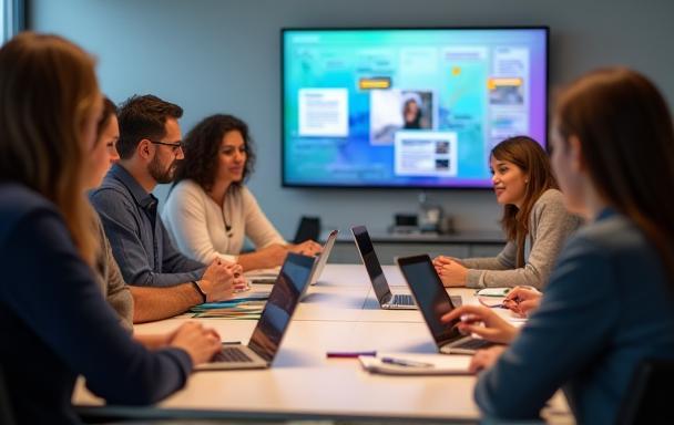 Samvad team members in a collaborative planning meeting